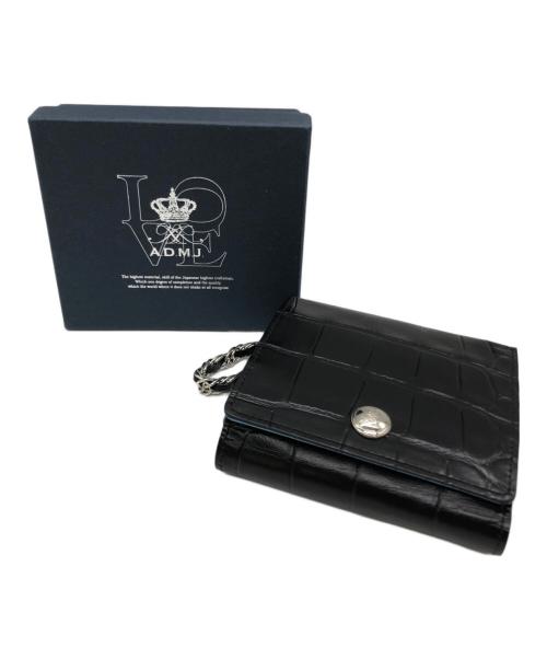 A.D.M.J.（エーディーエムジェイ）A.D.M.J. (エーディーエムジェイ) 3つ折り財布 ブラックの古着・服飾アイテム