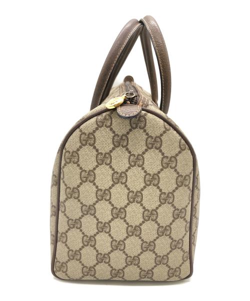 GUCCI（グッチ）GUCCI (グッチ) PVCボストンバッグ ブラウンの古着・服飾アイテム