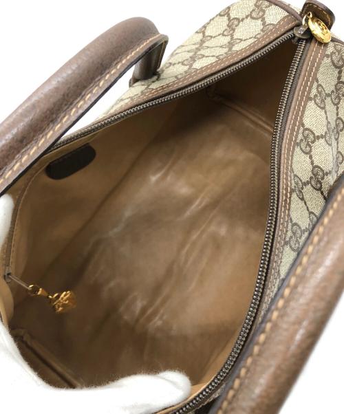 GUCCI（グッチ）GUCCI (グッチ) PVCボストンバッグ ブラウンの古着・服飾アイテム