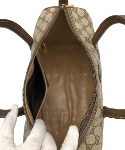 GUCCI（グッチ）GUCCI (グッチ) PVCボストンバッグ ブラウンの古着・服飾アイテム