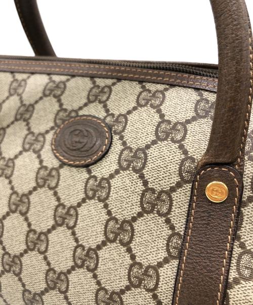 GUCCI（グッチ）GUCCI (グッチ) PVCボストンバッグ ブラウンの古着・服飾アイテム