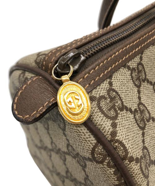 GUCCI（グッチ）GUCCI (グッチ) PVCボストンバッグ ブラウンの古着・服飾アイテム