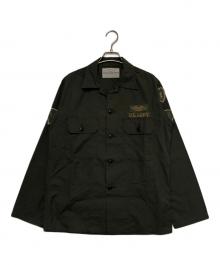 JOHN GLUCKOW×WAREHOUSE（ジョン グラッコー×ウエアハウス）の古着「JG-07 1960s PX Poplin Shirt」｜グリーン