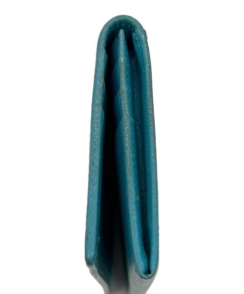 浅草文庫（アサクサブンコ）浅草文庫 (アサクサブンコ) 長財布 シルバー×グリーンの古着・服飾アイテム