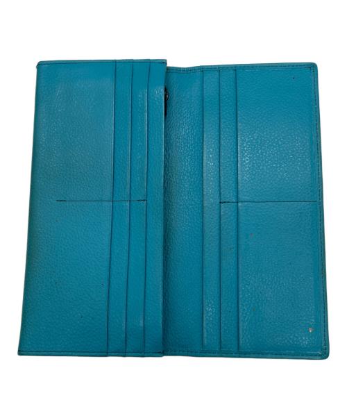 浅草文庫（アサクサブンコ）浅草文庫 (アサクサブンコ) 長財布 シルバー×グリーンの古着・服飾アイテム