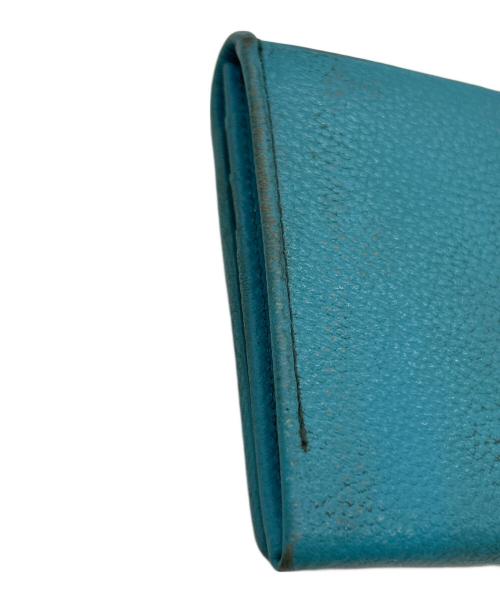 浅草文庫（アサクサブンコ）浅草文庫 (アサクサブンコ) 長財布 シルバー×グリーンの古着・服飾アイテム