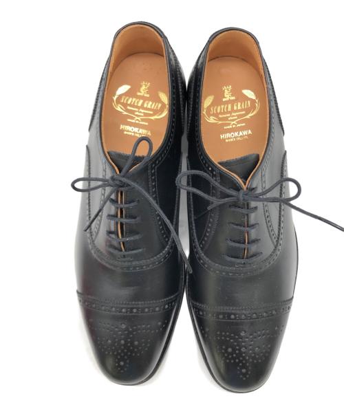 SCOTCH GRAIN（スコッチグレイン）SCOTCH GRAIN (スコッチグレイン) セミブローグシューズ ブラック サイズ:25.5㎝の古着・服飾アイテム