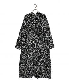 BALLSEY（ボールジィ）の古着「フローラルプリント ロングシャツワンピース」｜ネイビー