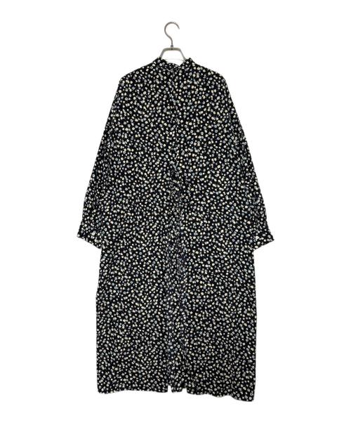 BALLSEY（ボールジィ）BALLSEY (ボールジィ) フローラルプリント ロングシャツワンピース ネイビー サイズ:SIZE Sの古着・服飾アイテム