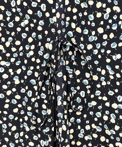BALLSEY（ボールジィ）BALLSEY (ボールジィ) フローラルプリント ロングシャツワンピース ネイビー サイズ:SIZE Sの古着・服飾アイテム