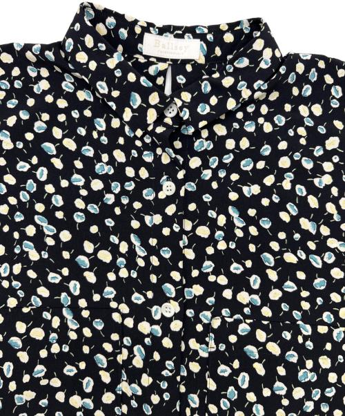 BALLSEY（ボールジィ）BALLSEY (ボールジィ) フローラルプリント ロングシャツワンピース ネイビー サイズ:SIZE Sの古着・服飾アイテム