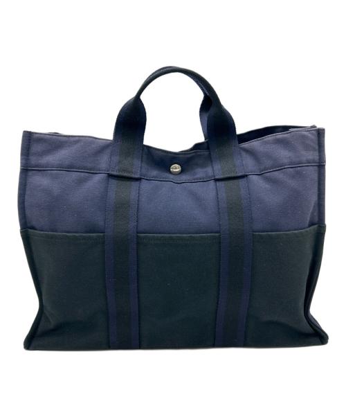 HERMES（エルメス）HERMES (エルメス) トートバッグ ネイビーの古着・服飾アイテム