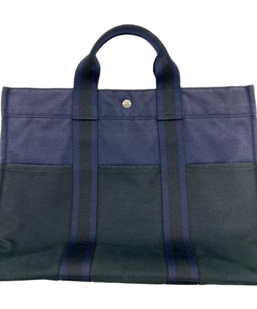 HERMES（エルメス）HERMES (エルメス) トートバッグ ネイビーの古着・服飾アイテム