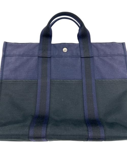 HERMES（エルメス）HERMES (エルメス) トートバッグ ネイビーの古着・服飾アイテム