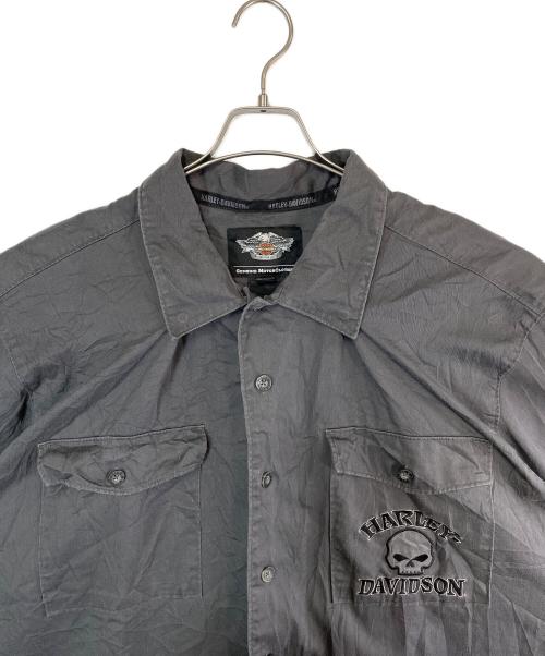 HARLEY-DAVIDSON（ハーレーダビッドソン）HARLEY-DAVIDSON (ハーレーダビッドソン) ワークシャツ グレー サイズ:3XLの古着・服飾アイテム