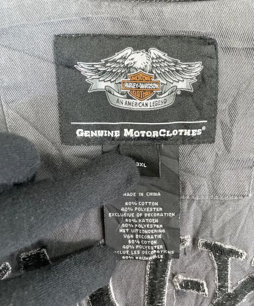 HARLEY-DAVIDSON（ハーレーダビッドソン）HARLEY-DAVIDSON (ハーレーダビッドソン) ワークシャツ グレー サイズ:3XLの古着・服飾アイテム