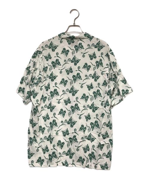 Needles（ニードルズ）Needles (ニードルズ) 半袖シャツ ホワイト×グリーン サイズ:Mの古着・服飾アイテム
