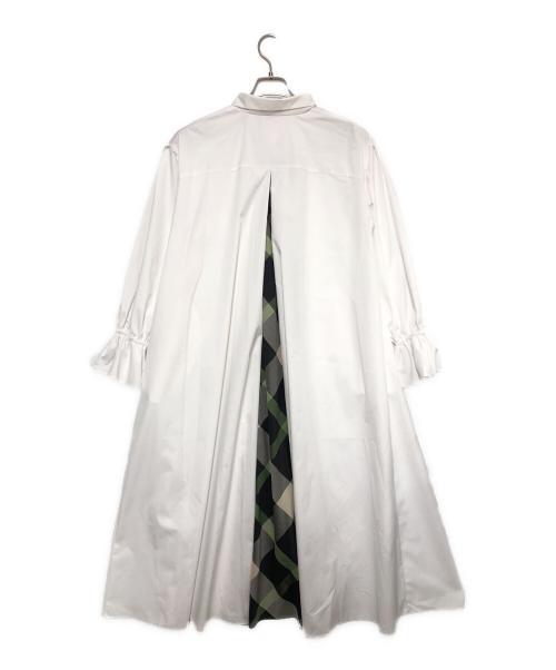 BLACK LABEL CRESTBRIDGE（ブラックレーベル クレストブリッジ）BLACK LABEL CRESTBRIDGE (ブラックレーベル クレストブリッジ) バックチェック切替シャツワンピース ホワイト サイズ:M 未使用品の古着・服飾アイテム