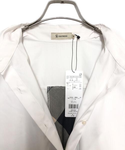 BLACK LABEL CRESTBRIDGE（ブラックレーベル クレストブリッジ）BLACK LABEL CRESTBRIDGE (ブラックレーベル クレストブリッジ) バックチェック切替シャツワンピース ホワイト サイズ:M 未使用品の古着・服飾アイテム