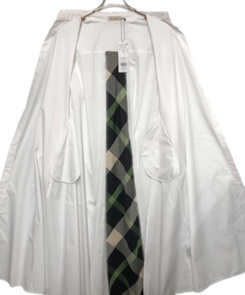 BLACK LABEL CRESTBRIDGE（ブラックレーベル クレストブリッジ）BLACK LABEL CRESTBRIDGE (ブラックレーベル クレストブリッジ) バックチェック切替シャツワンピース ホワイト サイズ:M 未使用品の古着・服飾アイテム