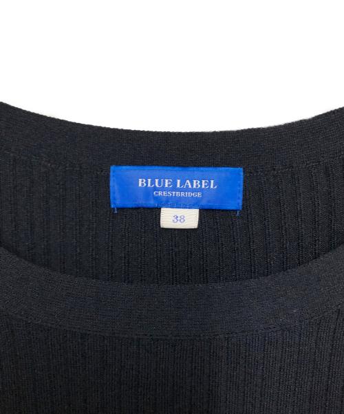 BLUE LABEL CRESTBRIDGE（ブルーレーベルクレストブリッジ）BLUE LABEL CRESTBRIDGE (ブルーレーベルクレストブリッジ) ニット切替ワンピース ブラウン×ブラック サイズ:Mの古着・服飾アイテム