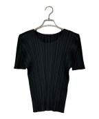 PLEATS PLEASEプリーツプリーズ）の古着「プリーツカットソー」｜ブラック