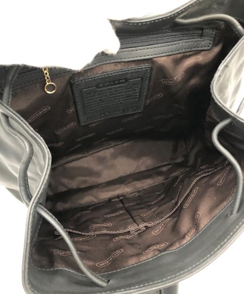 COACH（コーチ）COACH (コーチ) レザーリュック ブラックの古着・服飾アイテム