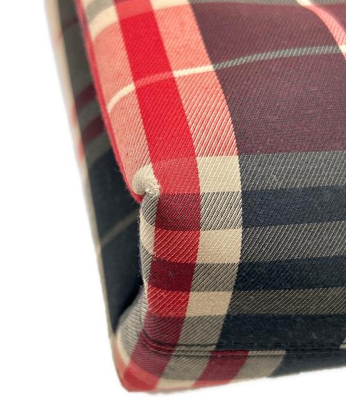 BURBERRY LONDON（バーバリーロンドン）BURBERRY LONDON (バーバリーロンドン) トートバッグ レッド×ベージュの古着・服飾アイテム