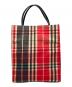 BURBERRY LONDON (バーバリーロンドン) トートバッグ レッド×ベージュ：9000円