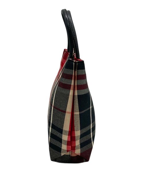 BURBERRY LONDON（バーバリーロンドン）BURBERRY LONDON (バーバリーロンドン) ミニトートバッグ ベージュ×レッドの古着・服飾アイテム