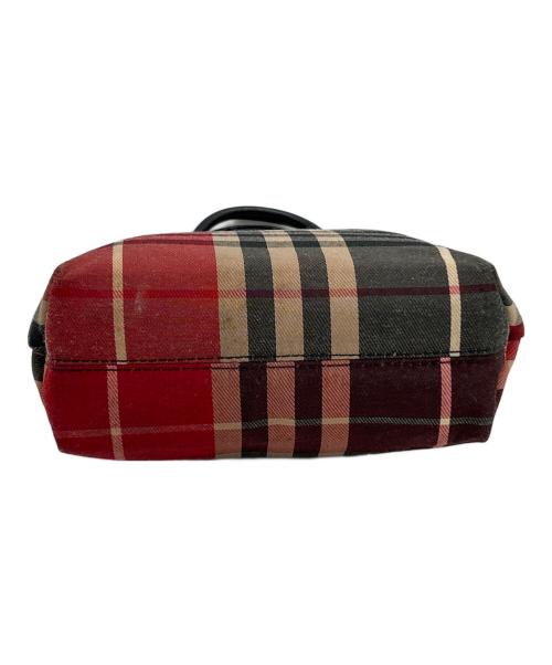 BURBERRY LONDON（バーバリーロンドン）BURBERRY LONDON (バーバリーロンドン) ミニトートバッグ ベージュ×レッドの古着・服飾アイテム
