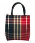 BURBERRY LONDON (バーバリーロンドン) ミニトートバッグ ベージュ×レッド：7000円
