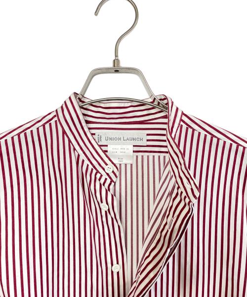 UNION LAUNCH（ユニオンランチ）UNION LAUNCH (ユニオンランチ) ノーカラーシャツ ホワイト×レッド サイズ:SIZE Freeの古着・服飾アイテム