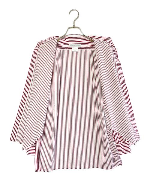 UNION LAUNCH（ユニオンランチ）UNION LAUNCH (ユニオンランチ) ノーカラーシャツ ホワイト×レッド サイズ:SIZE Freeの古着・服飾アイテム