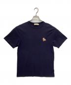 maison kitsuneメゾンキツネ）の古着「チラックスロゴ Tシャツ」｜ネイビー