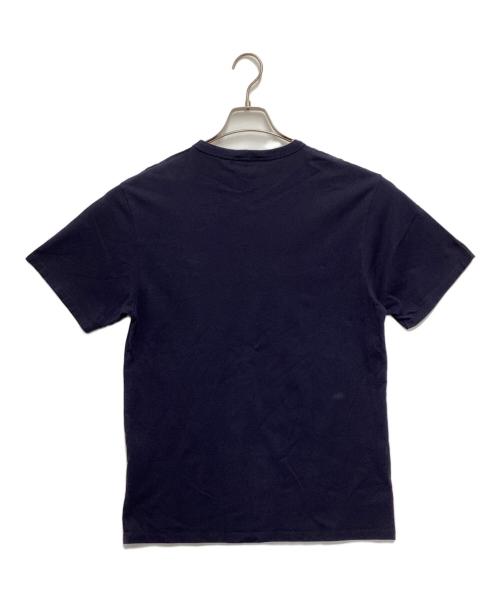 maison kitsune（メゾンキツネ）maison kitsune (メゾンキツネ) チラックスロゴ Tシャツ ネイビー サイズ:Mの古着・服飾アイテム