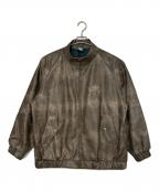 UMBRO×FREAK'S STOREアンブロ×フリークスストア）の古着「PU Stand Collar Jacket」｜ブラウン