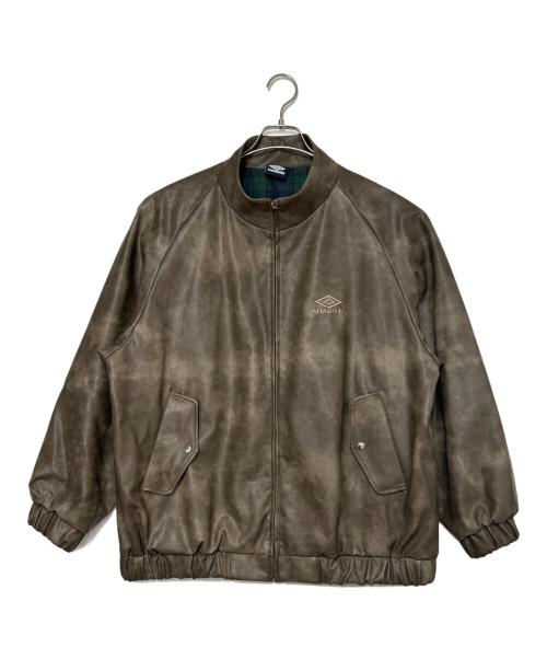 UMBRO（アンブロ）UMBRO (アンブロ) FREAK'S STORE (フリークストア) PU Stand Collar Jacket ブラウン サイズ:SIZE Lの古着・服飾アイテム