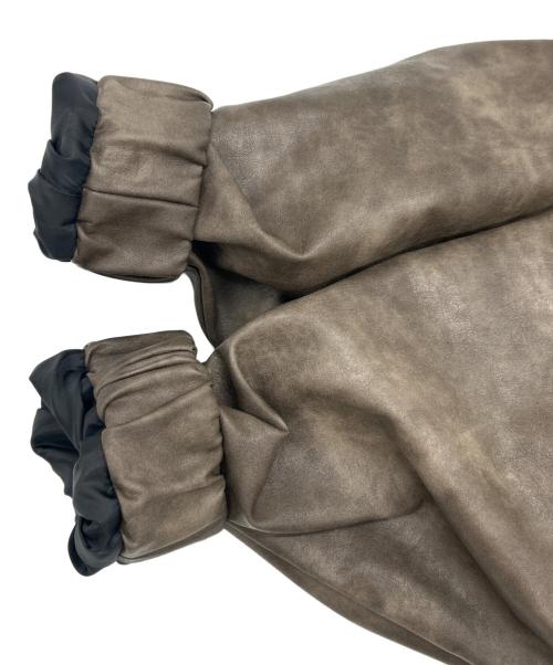 UMBRO（アンブロ）UMBRO (アンブロ) FREAK'S STORE (フリークストア) PU Stand Collar Jacket ブラウン サイズ:SIZE Lの古着・服飾アイテム