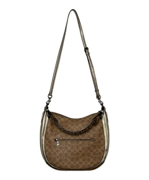 COACH（コーチ）COACH (コーチ) 2WAYショルダーバッグ ベージュ×ブラウンの古着・服飾アイテム