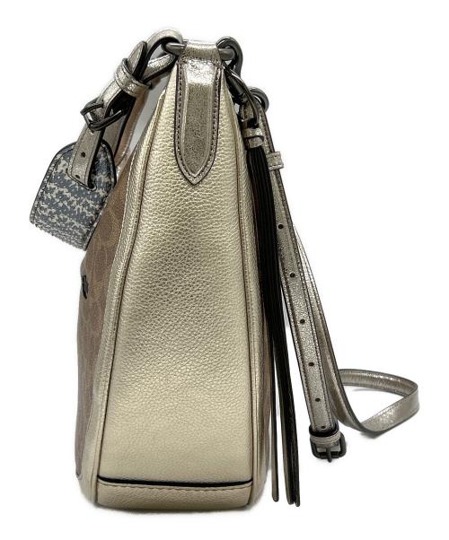 COACH（コーチ）COACH (コーチ) 2WAYショルダーバッグ ベージュ×ブラウンの古着・服飾アイテム