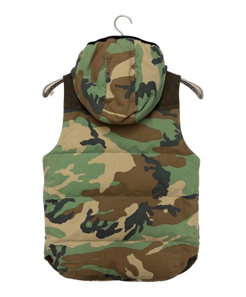 THE NORTH FACE（ザ ノース フェイス）THE NORTH FACE (ザ ノース フェイス) eYe COMME des GARCONS JUNYAWATANABE MAN (アイ コム デ ギャルソン ジュンヤ ワタナベ マン) ダウンベスト ブラウン×グリーン サイズ:XSの古着・服飾アイテム