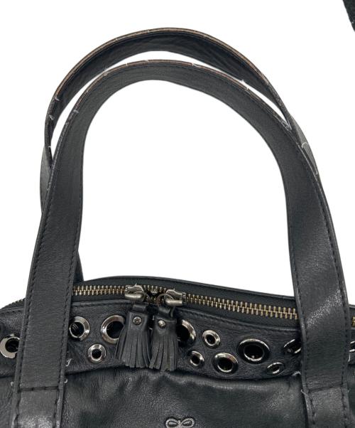 ANYA HINDMARCH（アニヤ・ハインドマーチ）ANYA HINDMARCH (アニヤハインドマーチ) 2WAYバッグ ブラックの古着・服飾アイテム