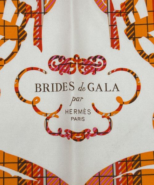 HERMES（エルメス）HERMES (エルメス) スカーフ ベージュ×ピンクの古着・服飾アイテム