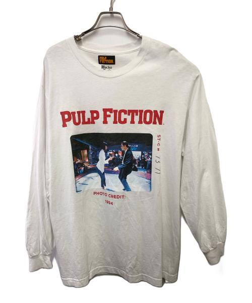 WACKO MARIA（ワコマリア）WACKO MARIA (ワコマリア) PULP FICTION (パルプフィクション) ロングスリーブカットソー ホワイト サイズ:Ｌの古着・服飾アイテム