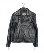 HARLEY-DAVIDSONハーレーダビッドソン）の古着「ダブルライダースジャケット」｜ブラック