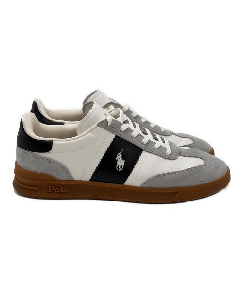 POLO RALPH LAUREN（ポロ・ラルフローレン）POLO RALPH LAUREN (ポロ・ラルフローレン) ローカットスニーカー ホワイト×グレー×ネイビー サイズ:SIZE 27.5cmの古着・服飾アイテム