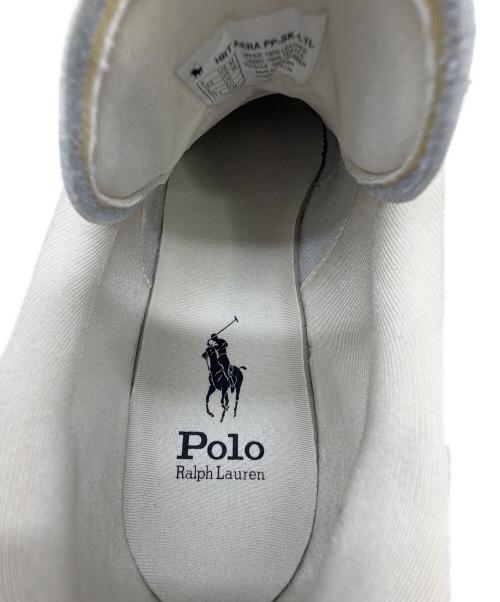 POLO RALPH LAUREN（ポロ・ラルフローレン）POLO RALPH LAUREN (ポロ・ラルフローレン) ローカットスニーカー ホワイト×グレー×ネイビー サイズ:SIZE 27.5cmの古着・服飾アイテム