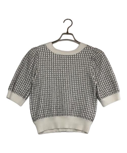 Snidel（スナイデル）Snidel (スナイデル) ニットセットアップ ホワイト×ブラック サイズ:SIZE Freeの古着・服飾アイテム