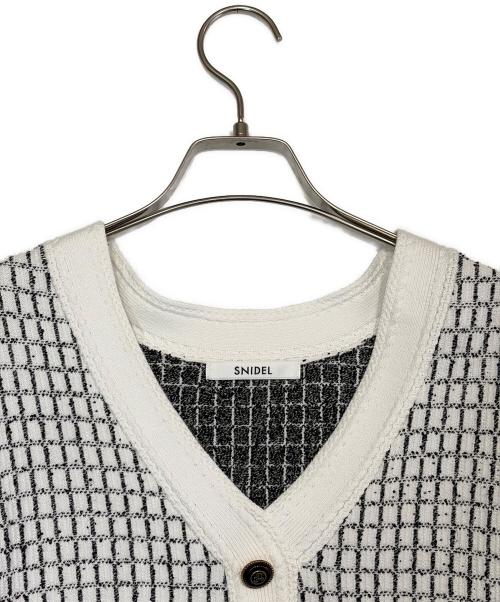 Snidel（スナイデル）Snidel (スナイデル) ニットセットアップ ホワイト×ブラック サイズ:SIZE Freeの古着・服飾アイテム